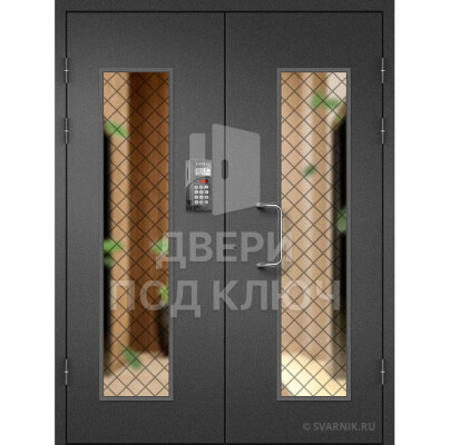 Подъездная входная дверь с окном ДПК-13747